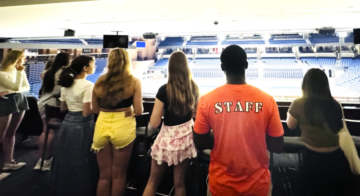Student staff at arena